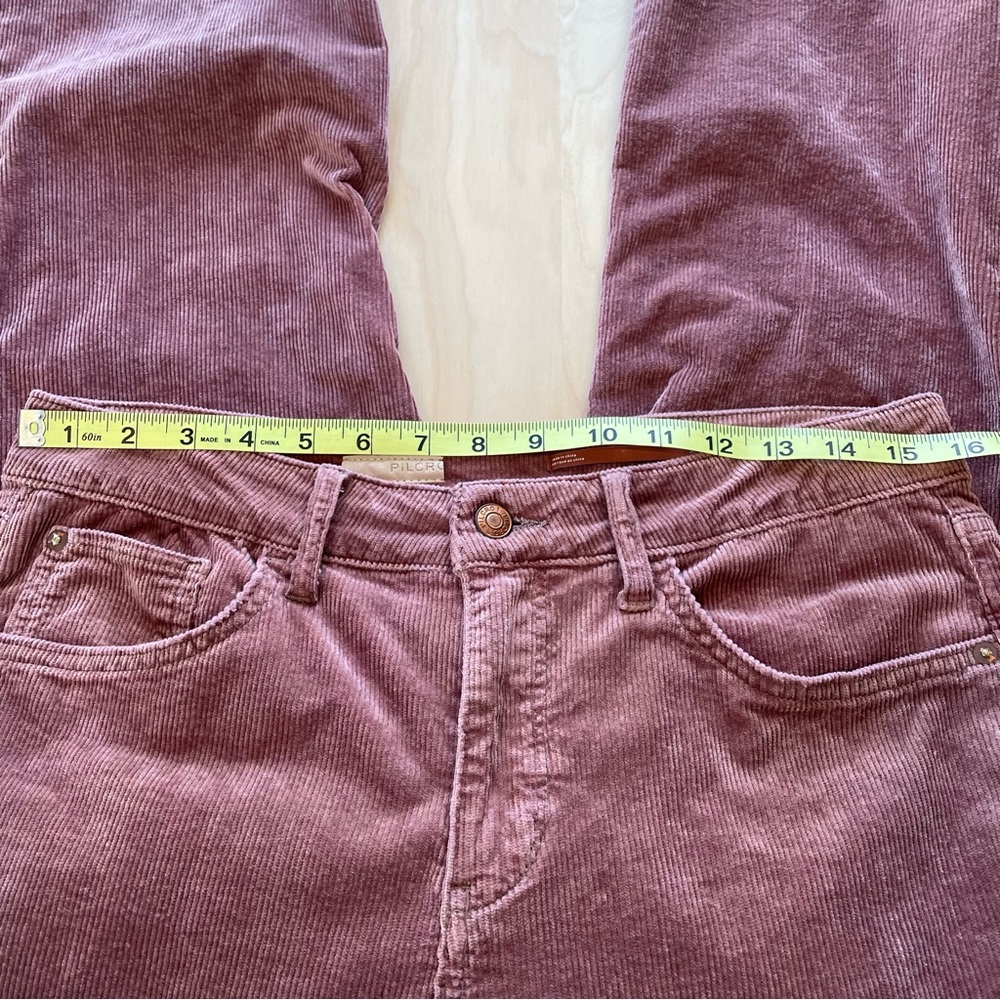 Pilcro Anthropologie Boot Cut Corduroy Pants Size 30 Rusty Rose Wine Trending! - Picture 13 of 16